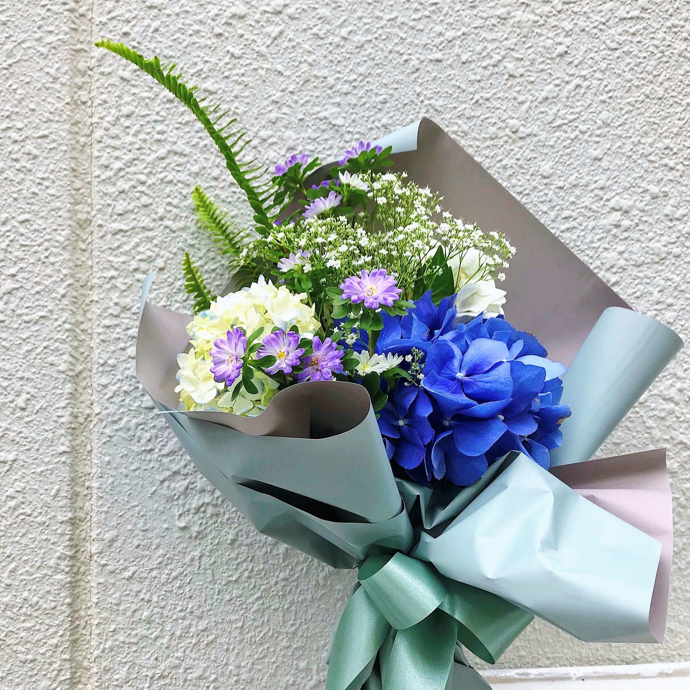 生花花束 アジサイブーケ:M 父の日 Cerisier 父の日 18 ドライフラワー スワッグ プレゼント