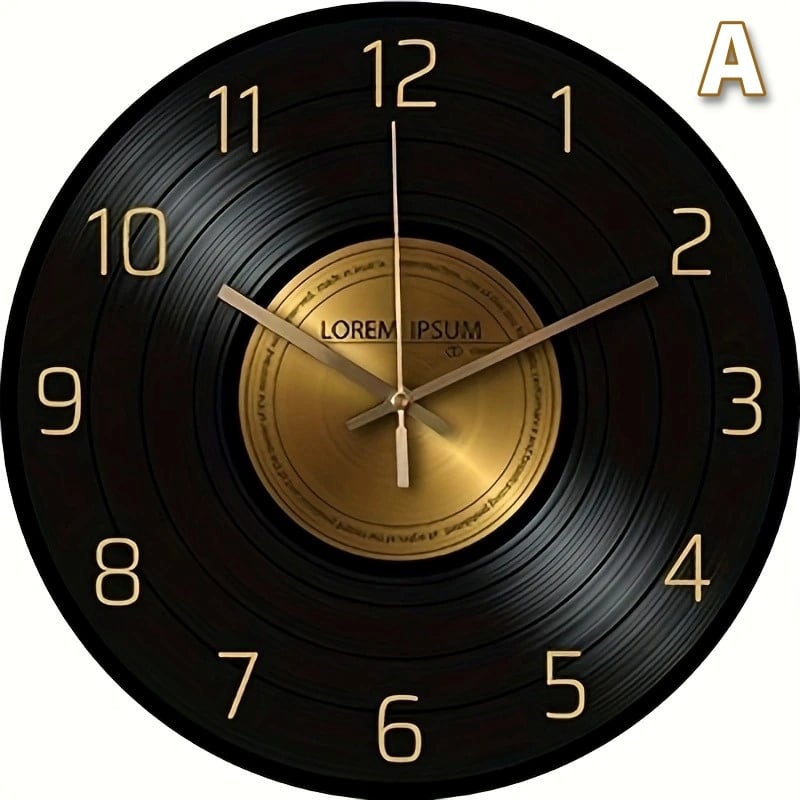 壁掛け時計 レコード風 ヴィンテージ レトロ かっこいい 静音