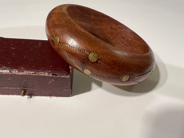 Vintage indian wood  × brass bangle ( ヴィンテージ インド ウッド × 真鍮 バングル