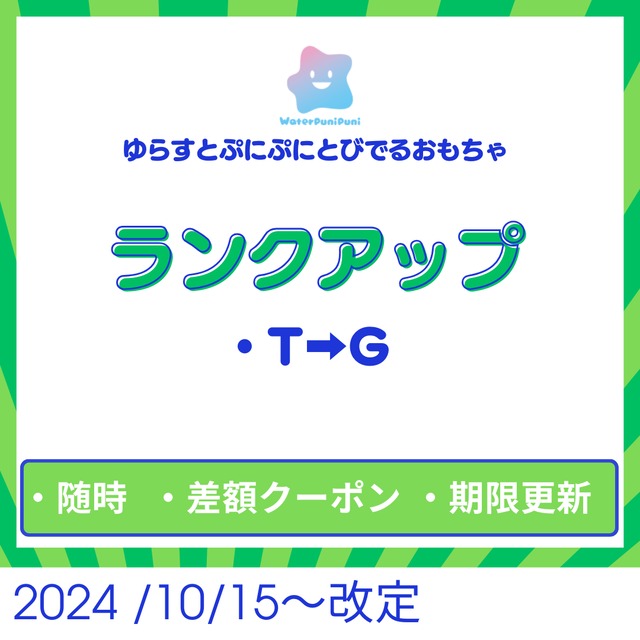 【改定後】ランクアップ差額 T➡G クーポン付け