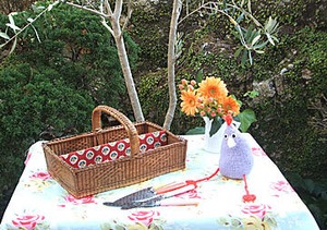 english vintage cutlery wicker basket イギリス　ヴィンテージ　カトラリーバスケット　