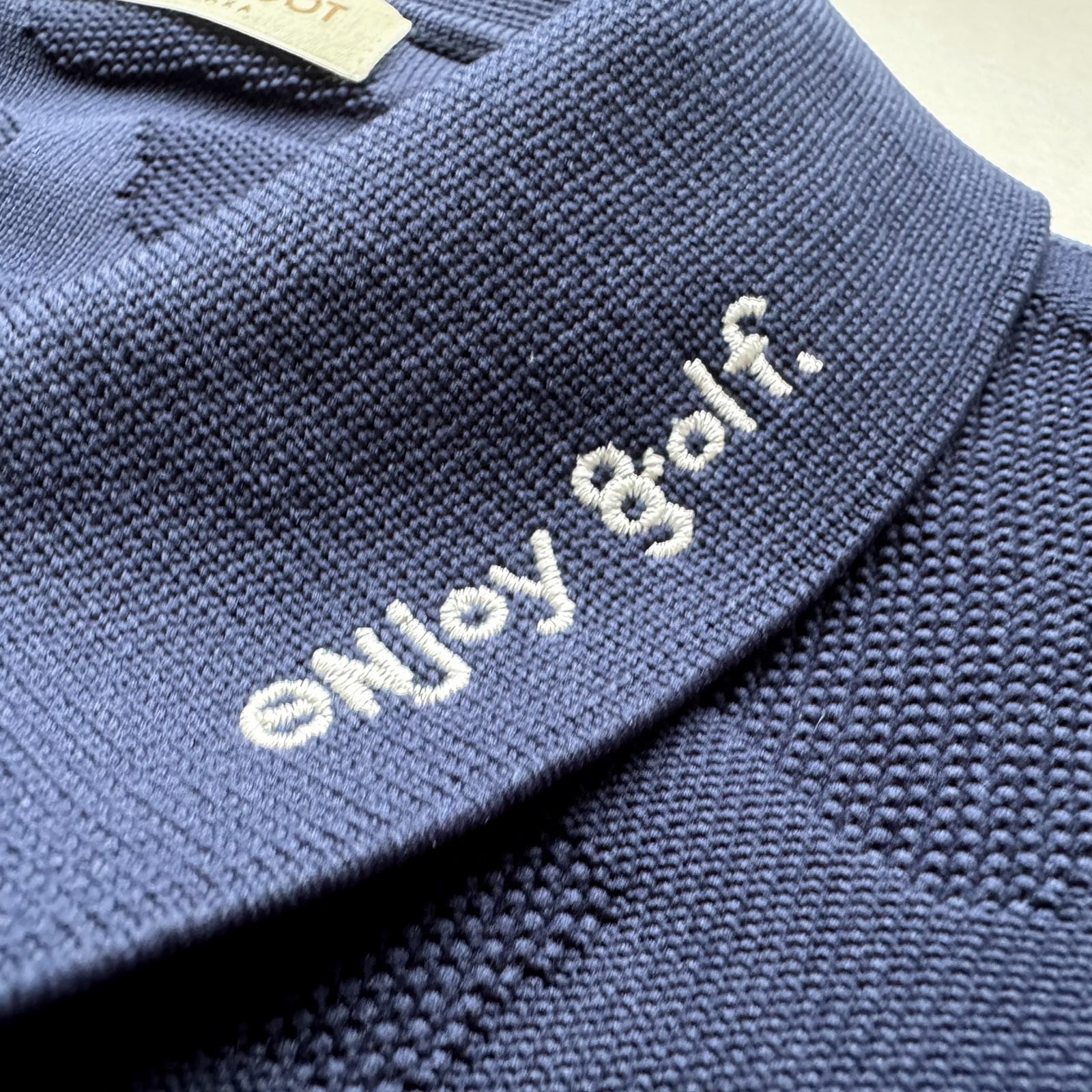 LOGO JACQUARD KNIT POLO -NAVY- | 8G SHOOT WEBSTORE