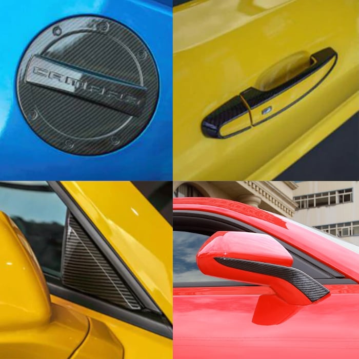 セット トリム モール カバー カーボンファイバー 2017～2020