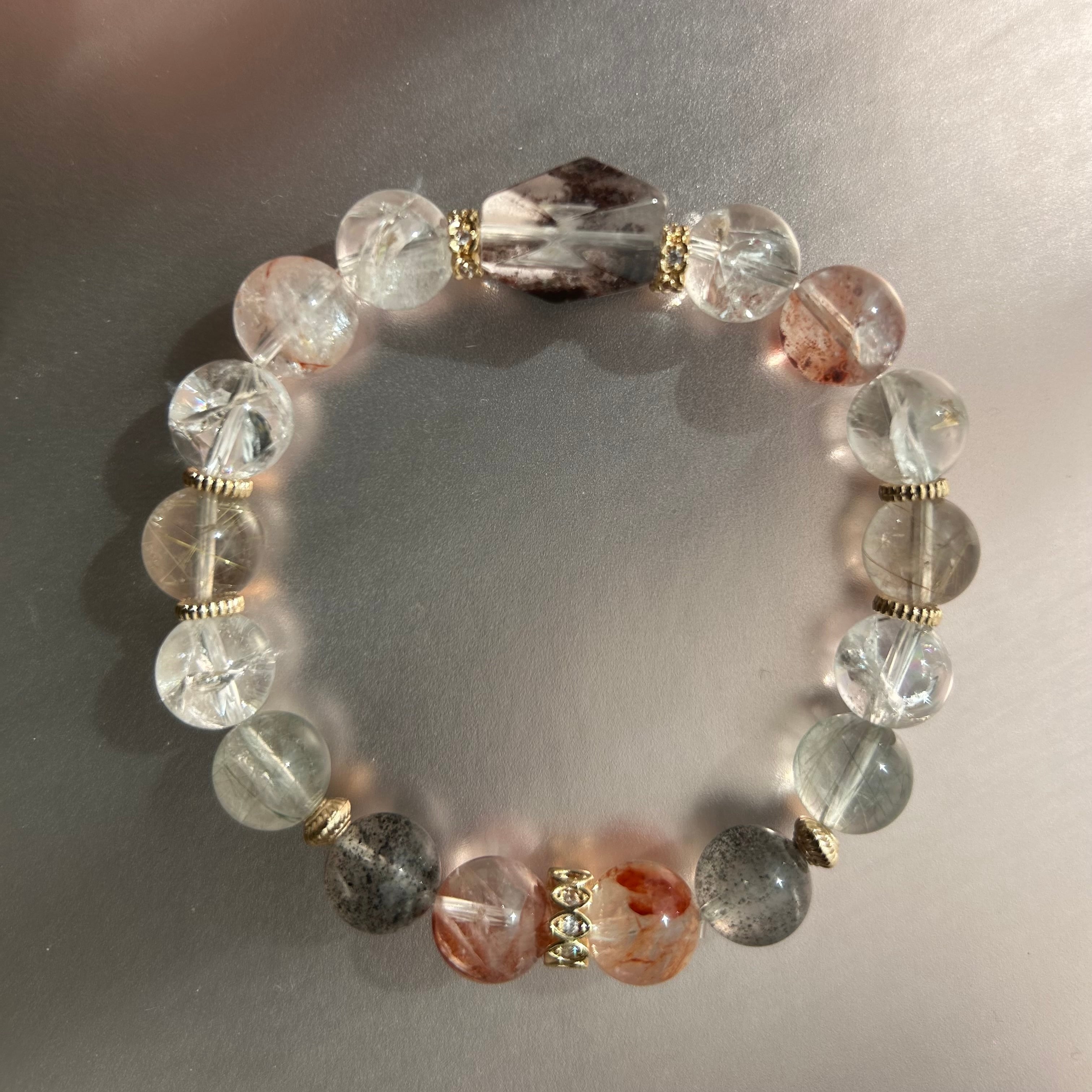 天然石多宝ブレスレット｜ガーデン・スーパーセブン・ストロベリー 368