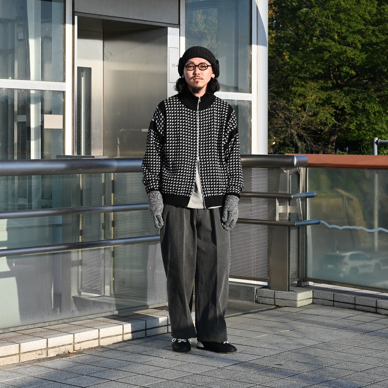 YASHIKI / GANKO別注 Shinsetsu Drivers Knit 自由にコーディネート