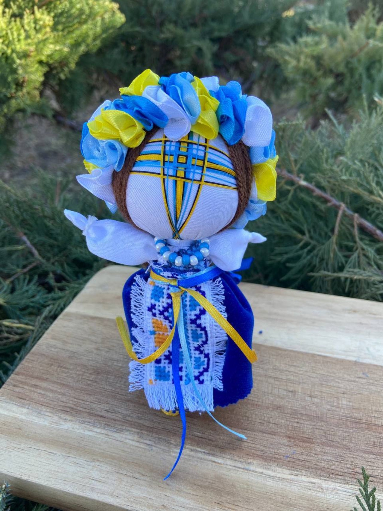 UA.Designer手作りモタンカ 14cm（ウクライナの御守り）スタンド付き - 3