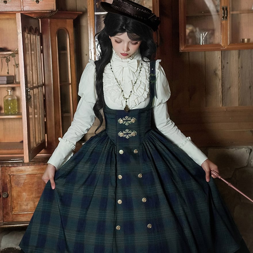 クラロリ 5点セット 英国風 ジャンパースカート ミニスカ ショート