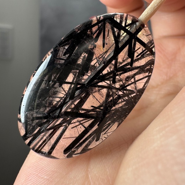 no.4 ブラックトルマリンインクォーツ 約37.1x22.8x6.6mm