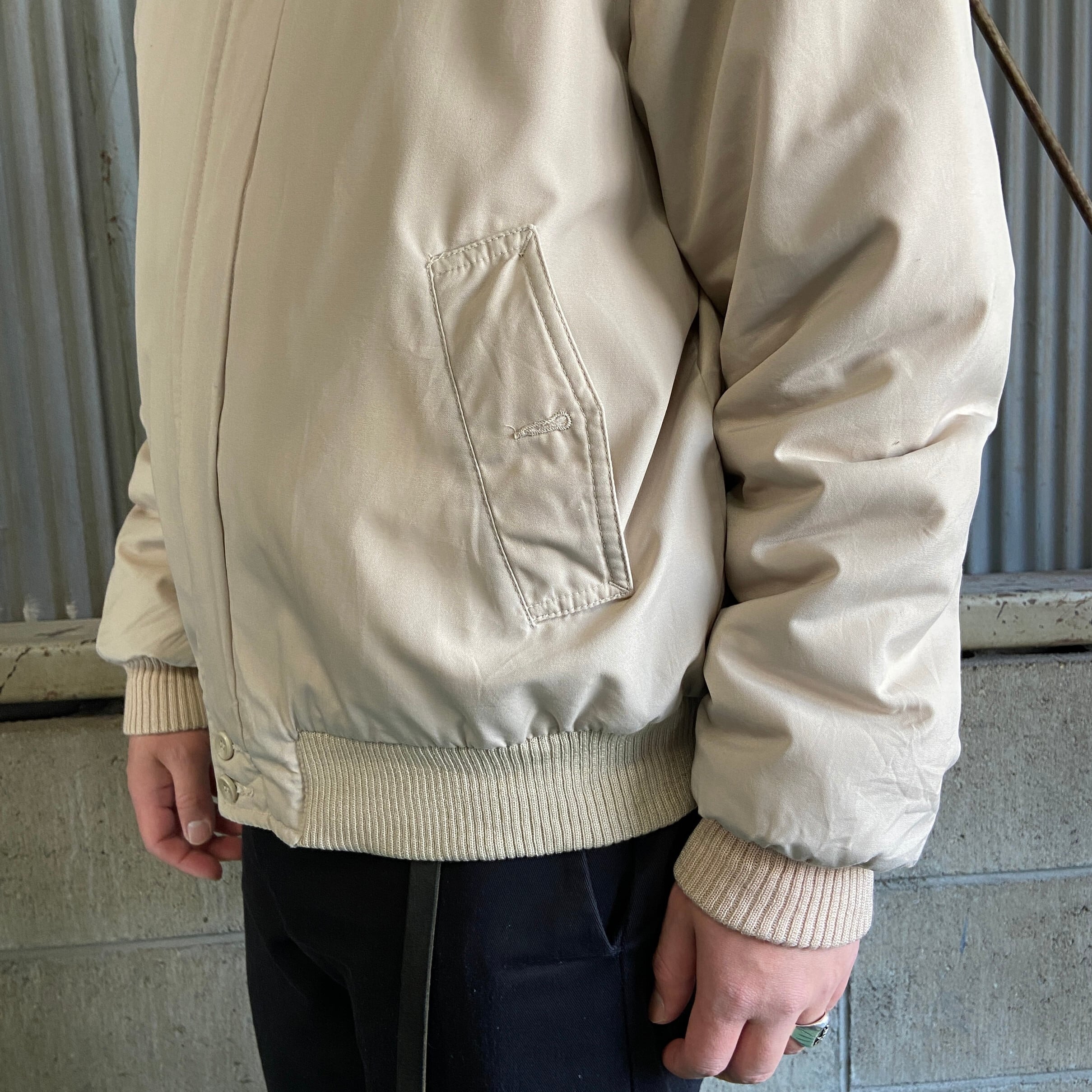 80年代 carl michaels カップショルダー ブルゾン 中綿入り ダービー 