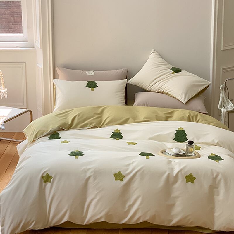 【SHEETSET】キュートロゴフワフワ厚さベッドカバーセット