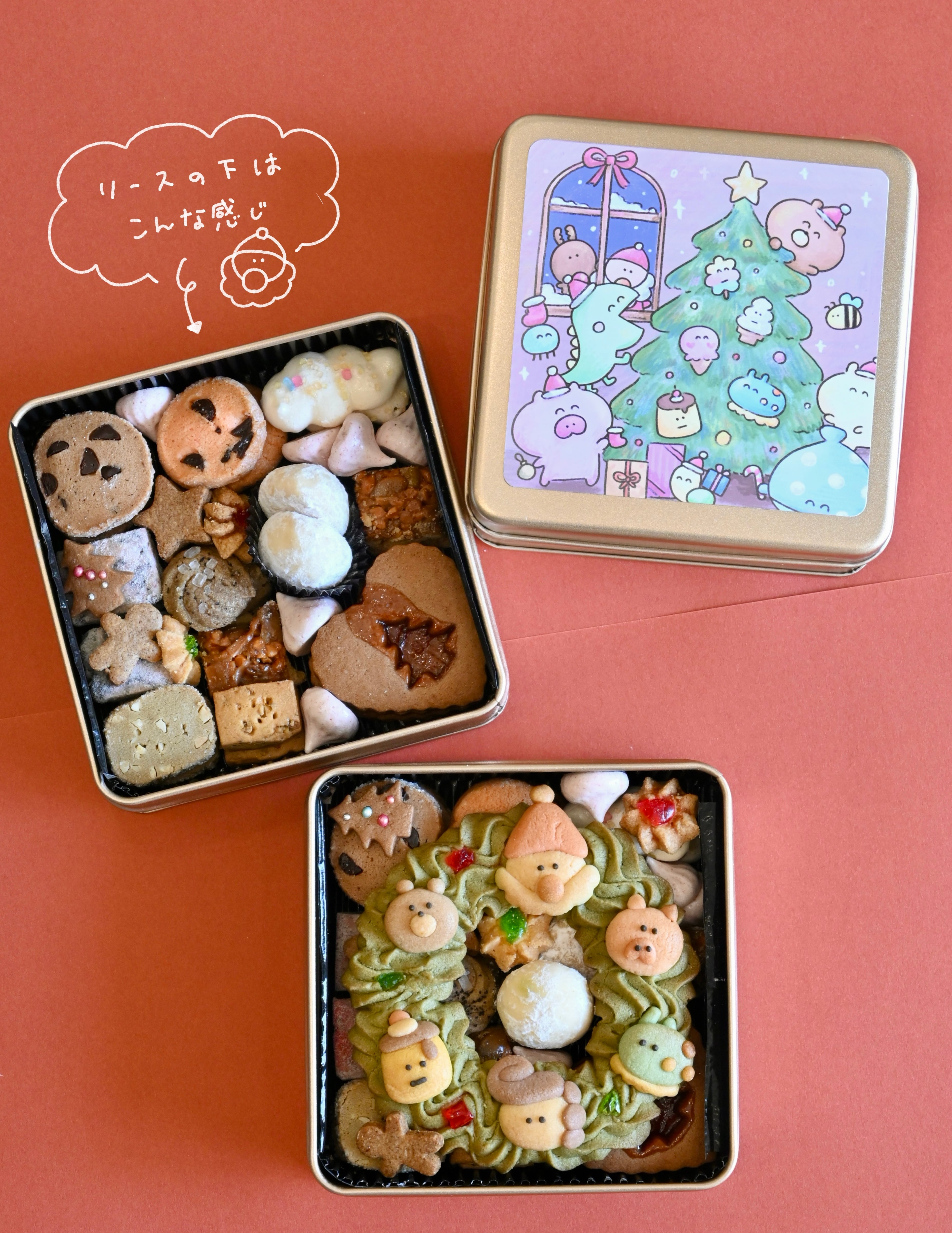 クリスマスクッキー缶