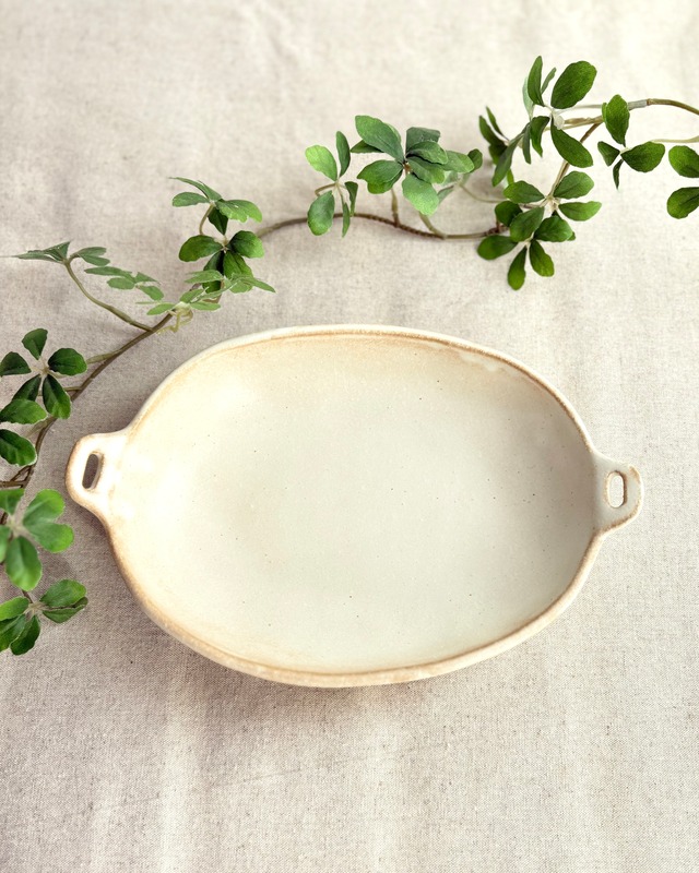 瓜の形のお皿 kinari【益子焼】