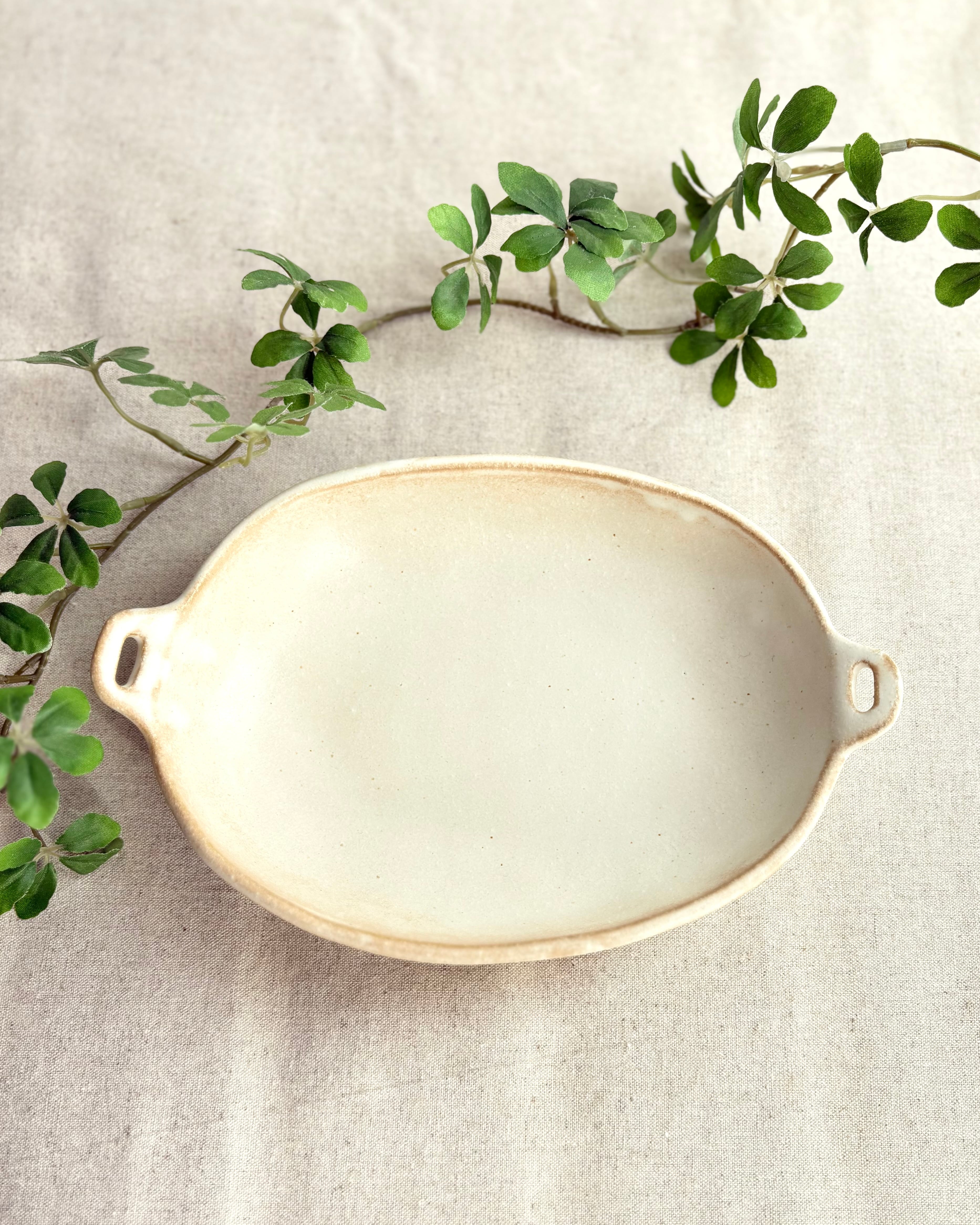 瓜の形のお皿 kinari【益子焼】