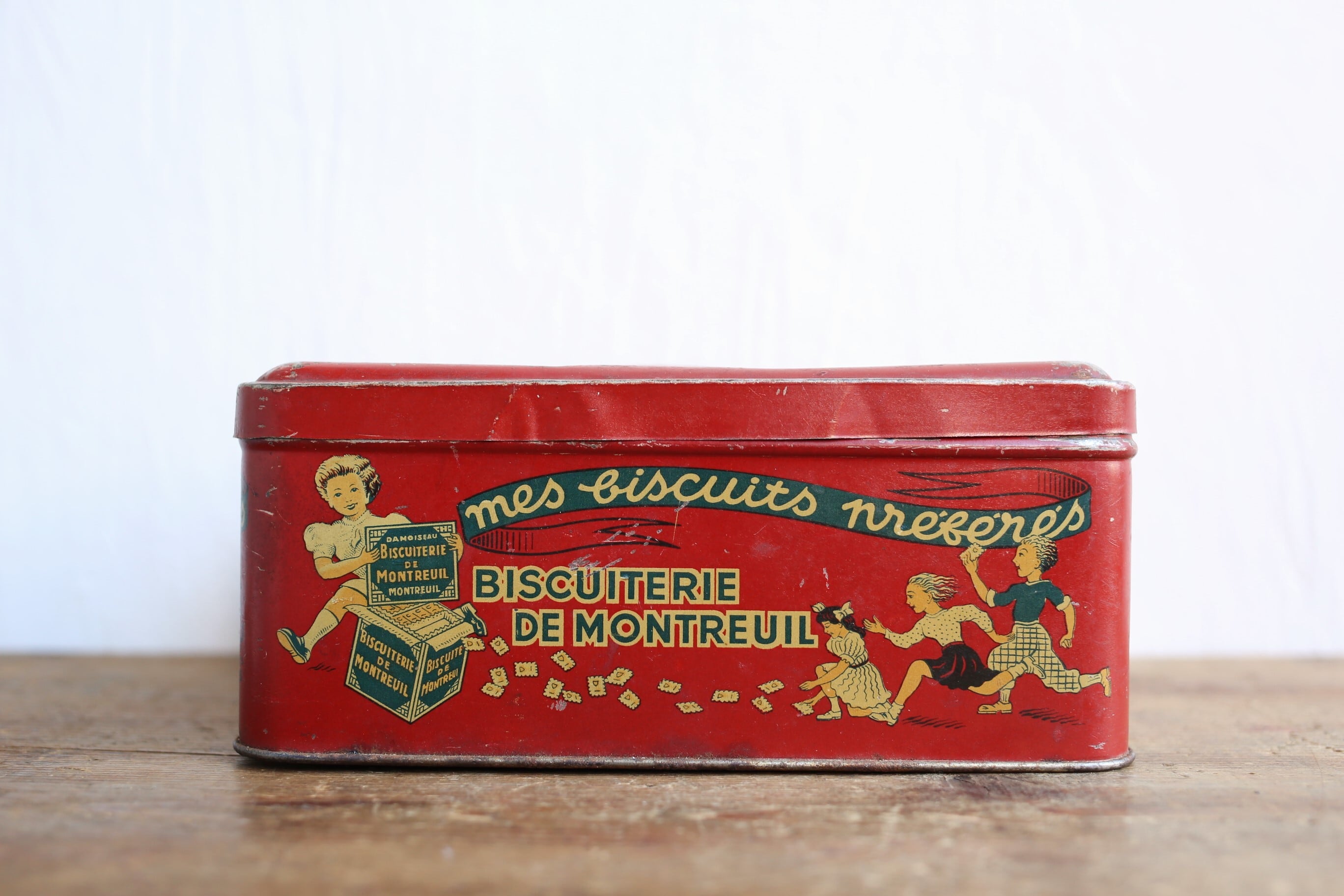 フランス アンティーク ヴィンテージ クッキー缶 『BISCUITERIE DE