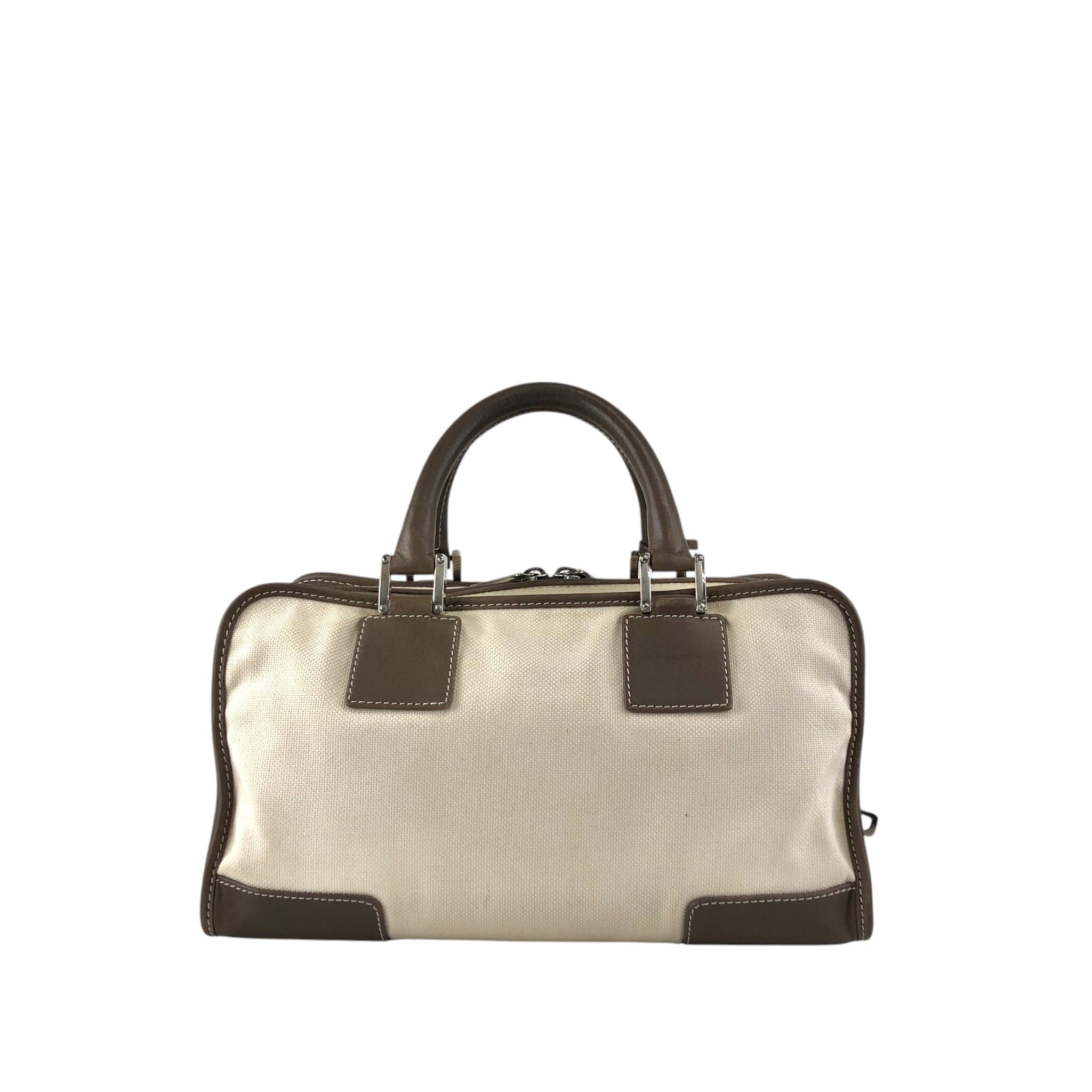 LOEWE ロエベ アマソナ ハンドバッグ ベージュ アナグラム キャンバス