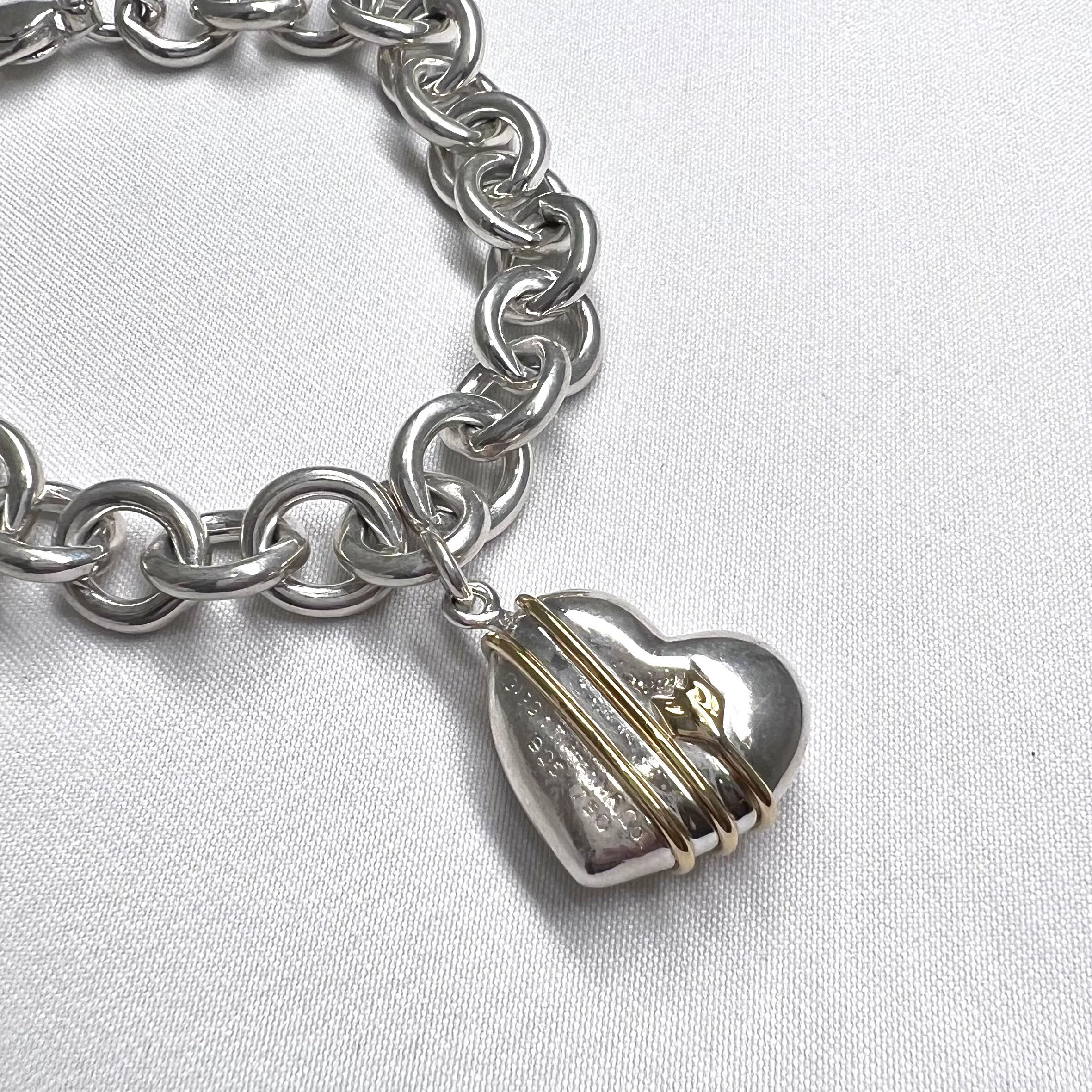 Tiffany&Co. ティファニー ハートアロー コンビ ブレスレット シルバー 