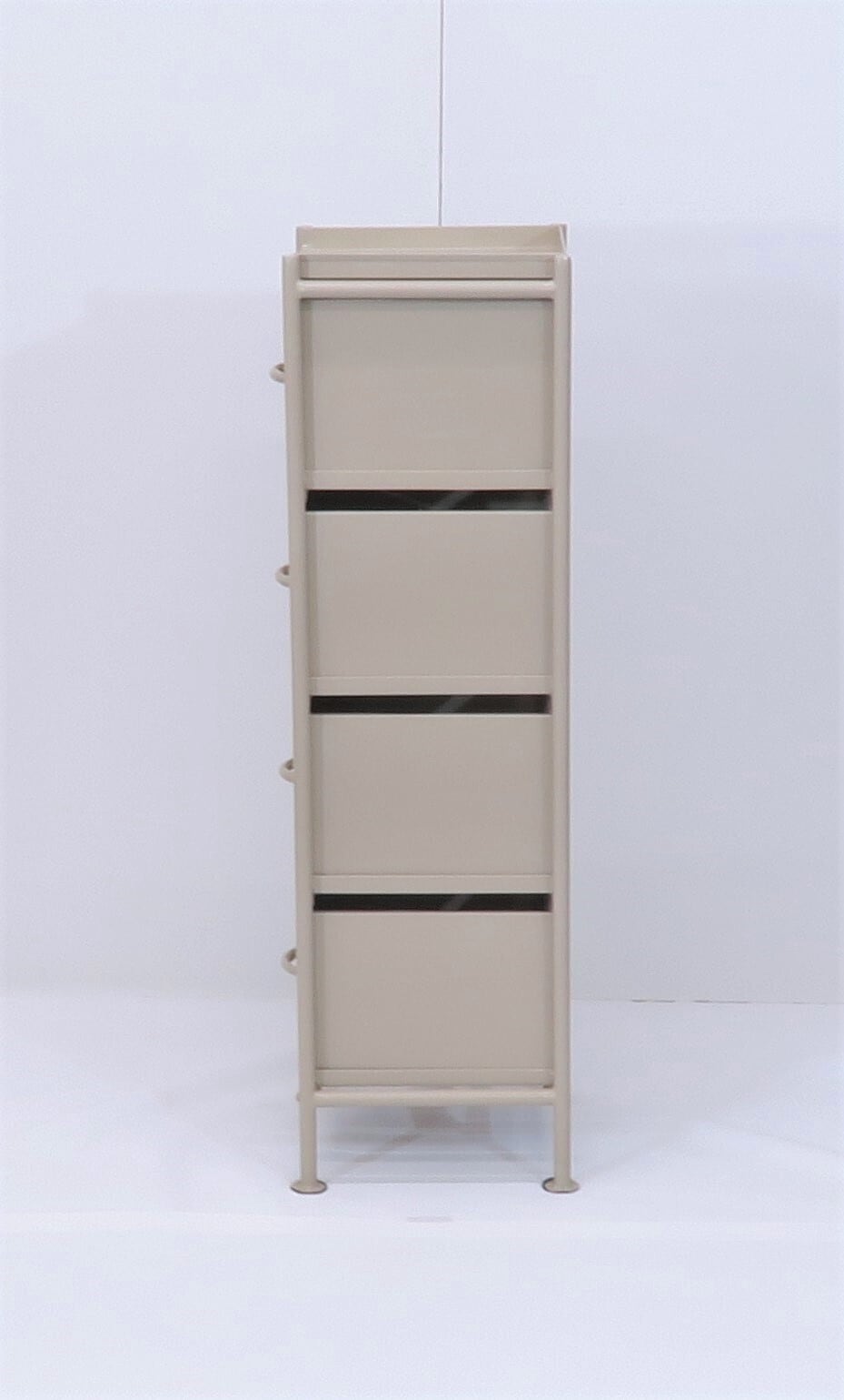 VERTICAL 4 DRAWERS CHEST - BEIGE / 縦型 アイアンチェスト 4杯 