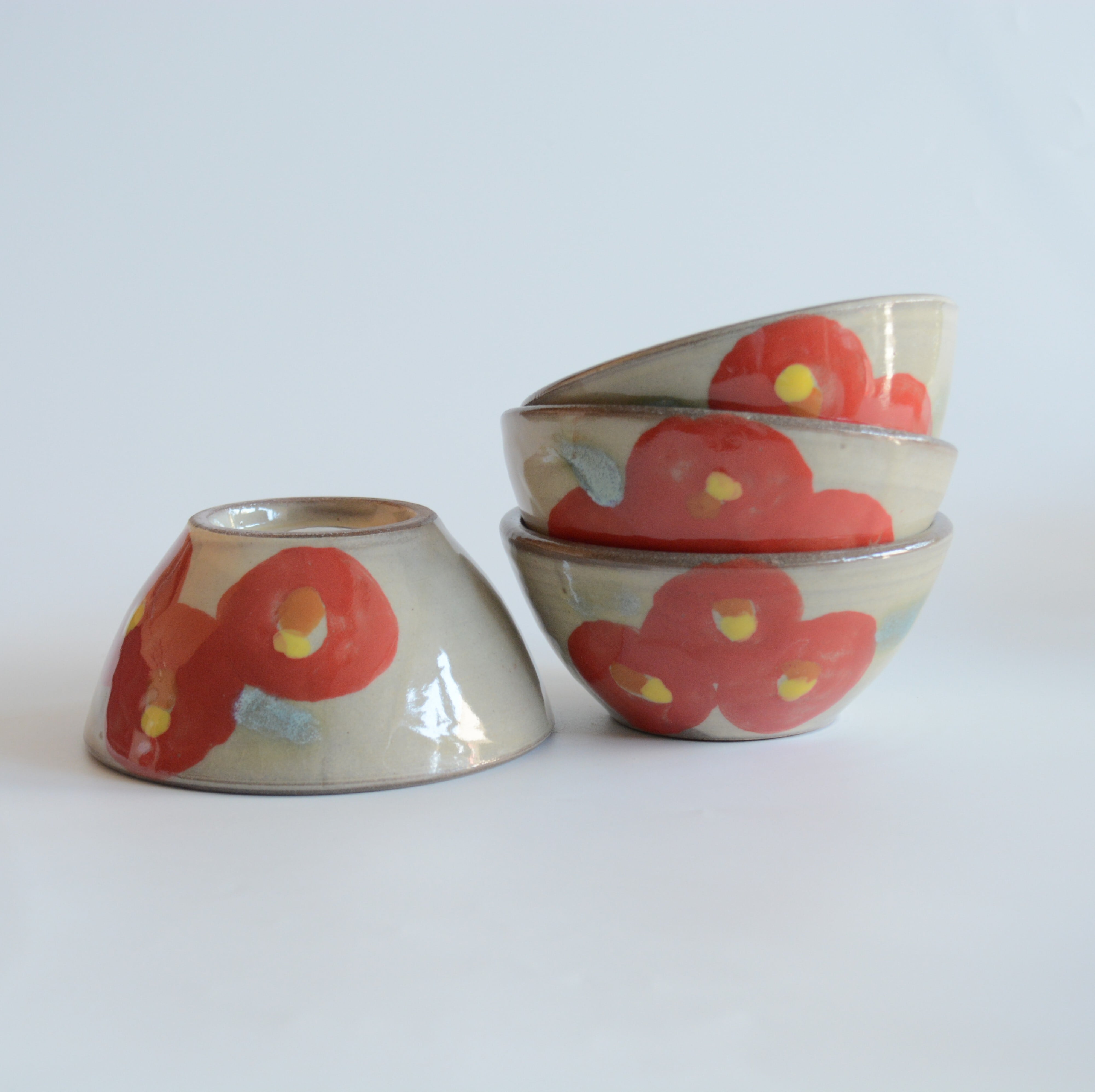 【やちむん 幸陶器】椿 3.5寸ボウル