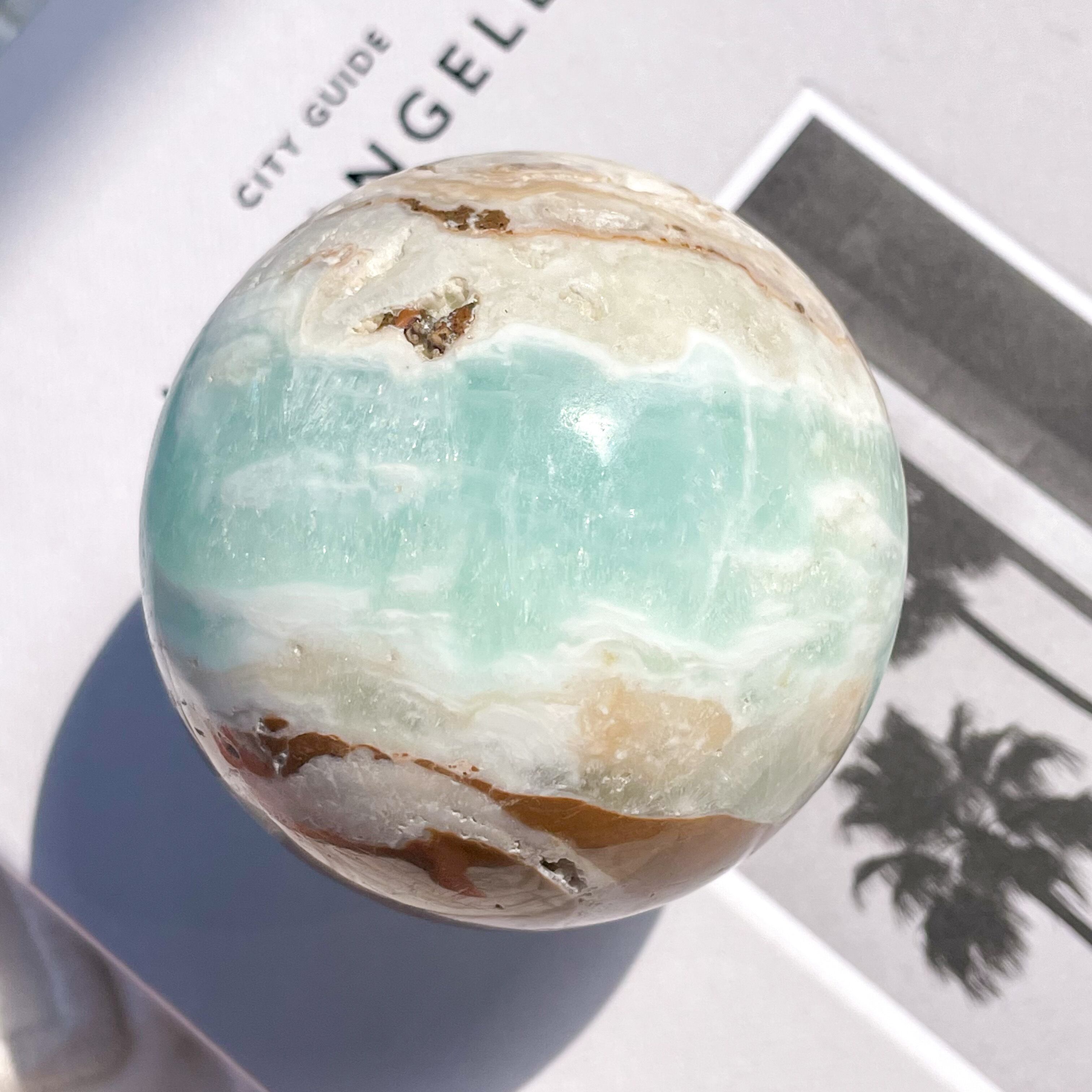 High Quality Caribbean Blue Calcite Sphere 6 ✧ カリビアンブルー
