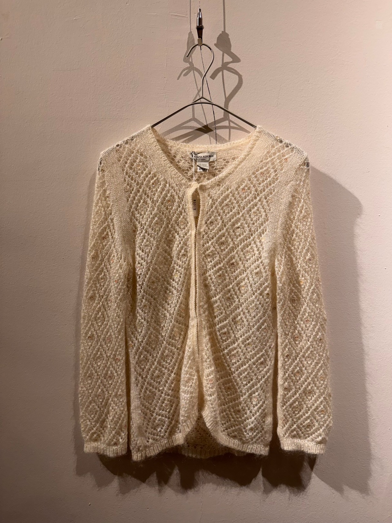 BANANA REPUBLIC Mohair Blend Openwork Cardigan