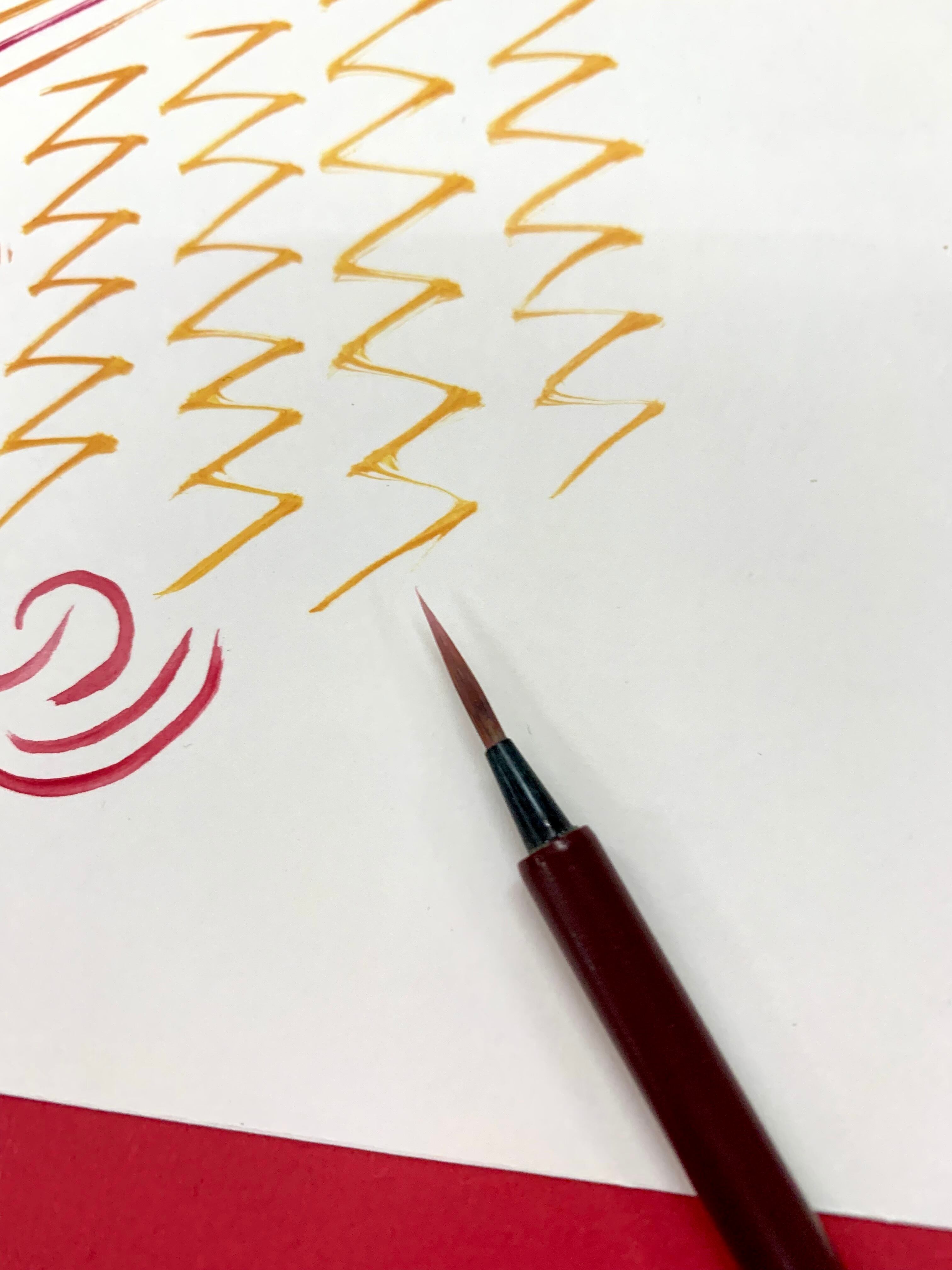 極細ワンストローク面相筆5本組 | 画材・額縁の井ザワ画房