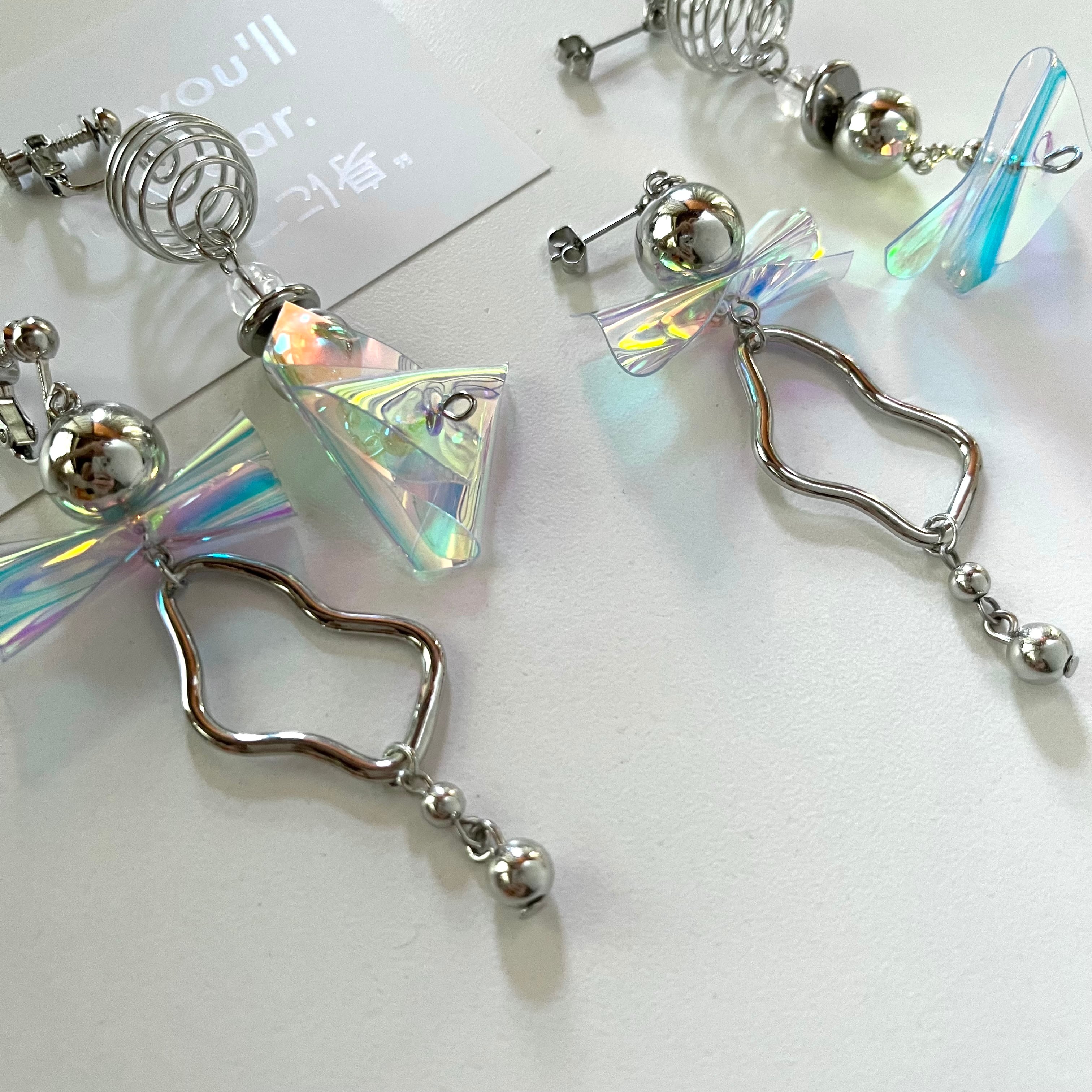 PVC ⚪︎ hoop & spiral ピアス/イヤリング | h a z e