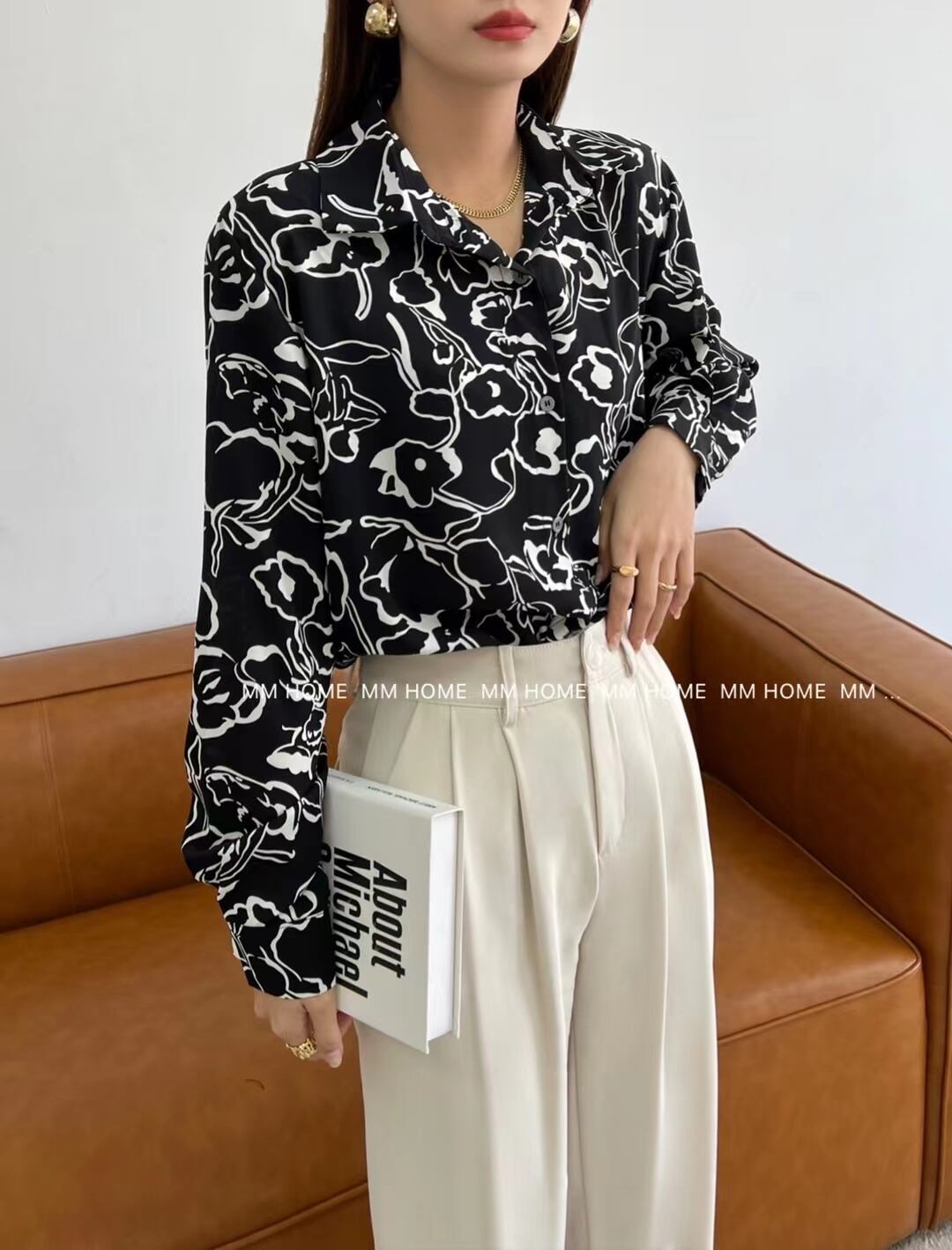 フラワー柄ブラウス　AJ42441-919