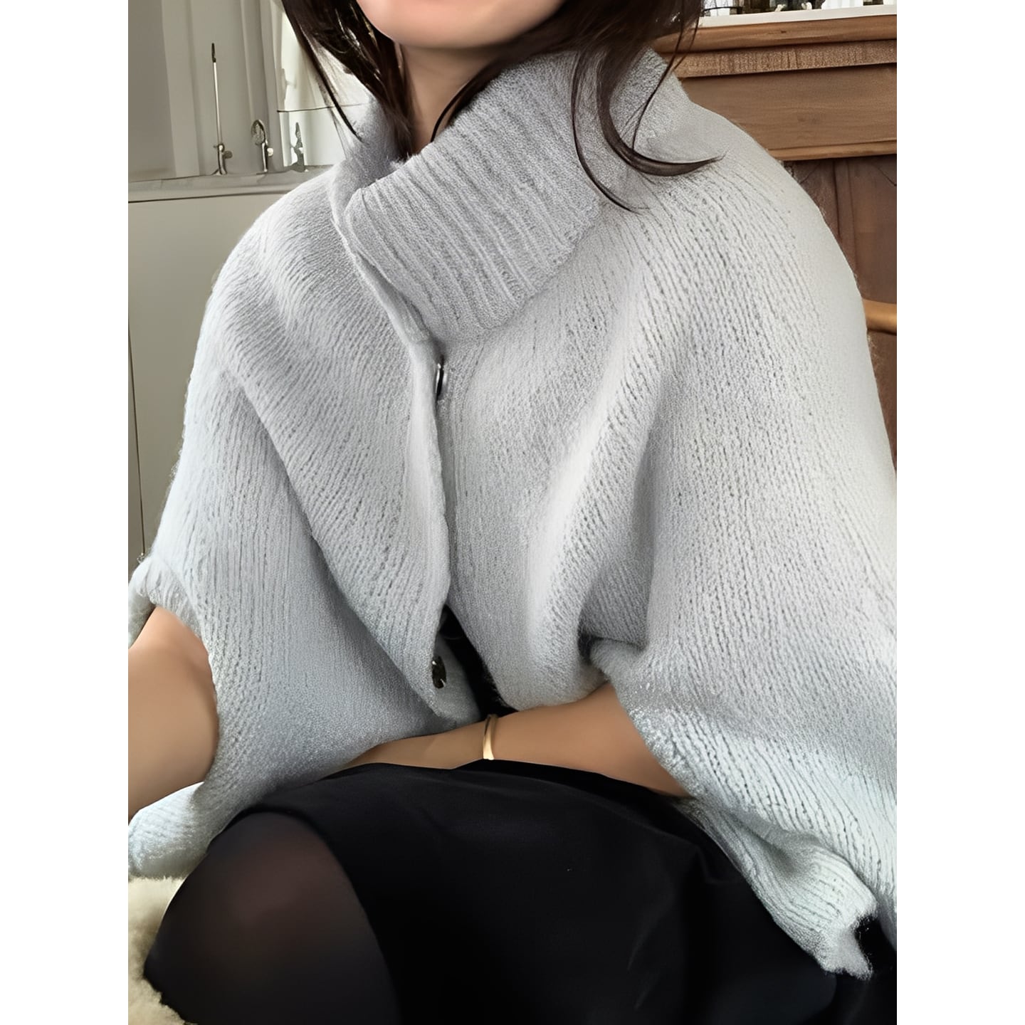 エアリーニットマント 2color RA2983