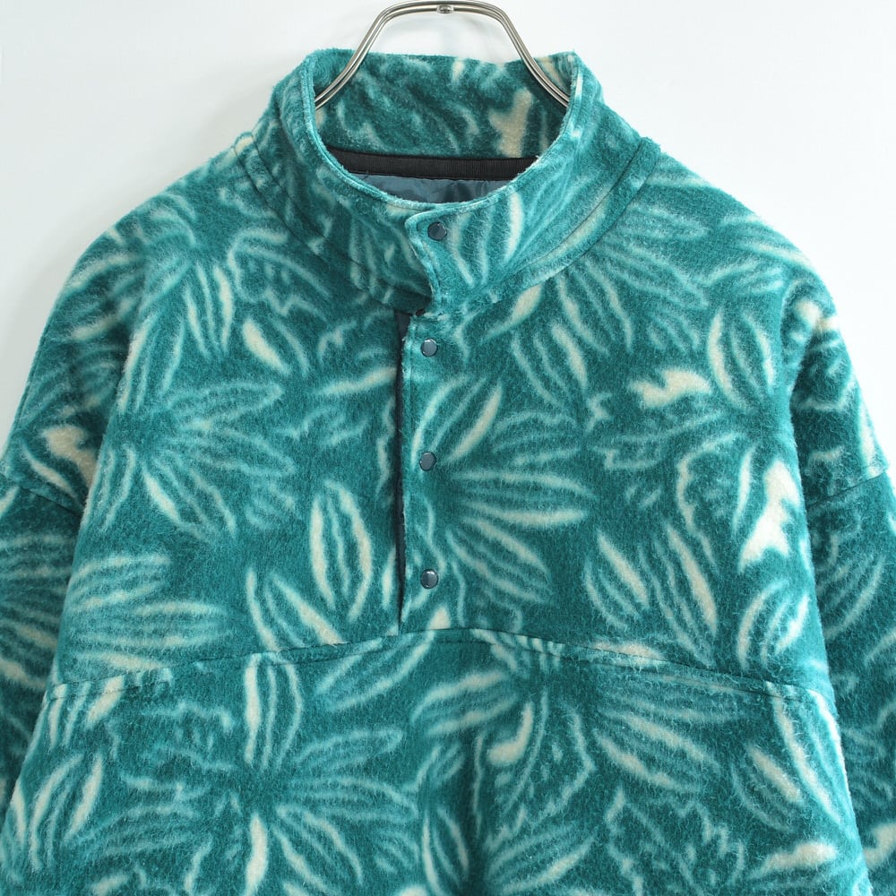 90s PenField ペンフィールド ボタニカル柄 ポーラーフリースジャケット ヴィンテージ アウトドア 中綿入り プルオーバー 総柄 ビンテージ メンズMサイズ