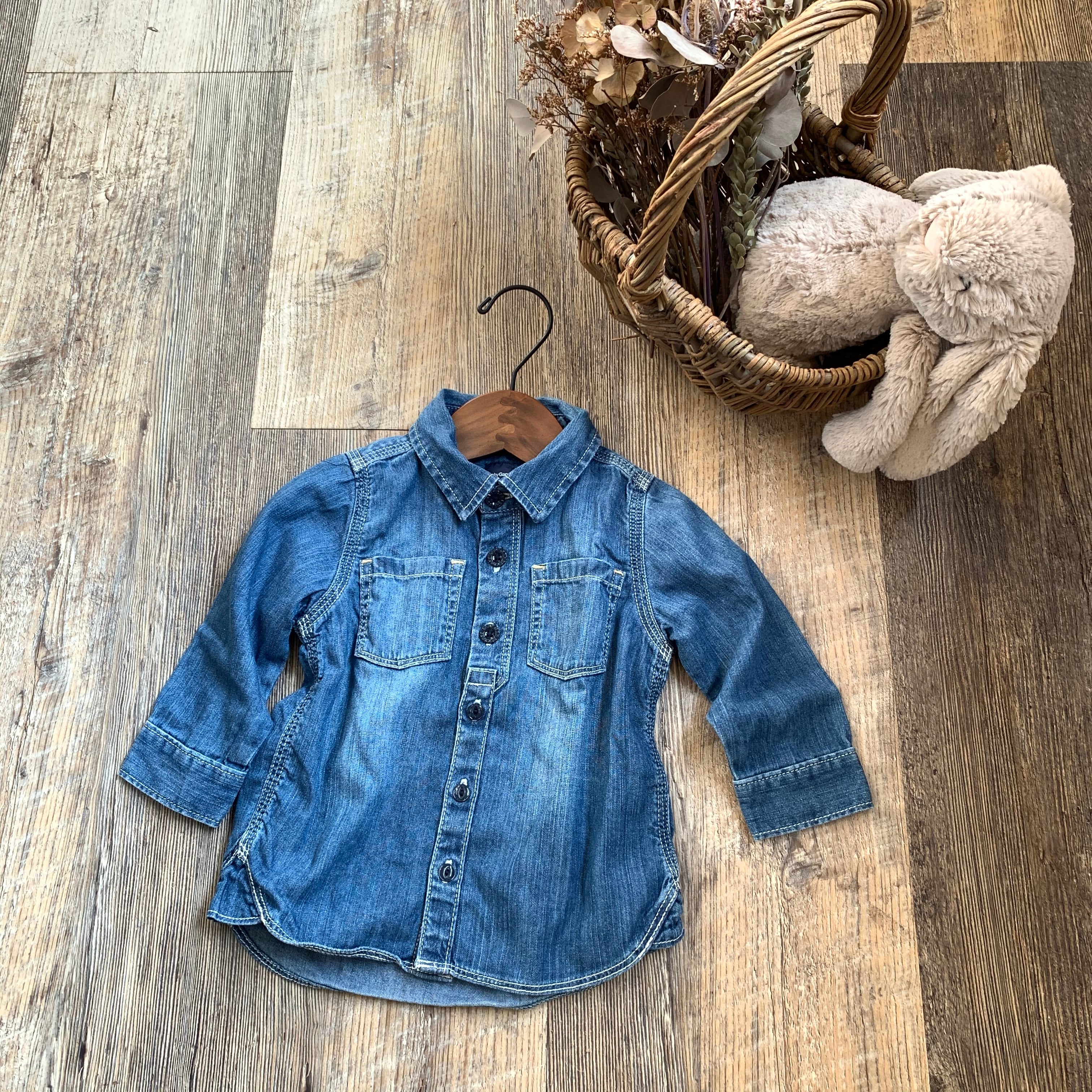 BABY GAP デニムシャツ 6-12months ベビー服 - トップス