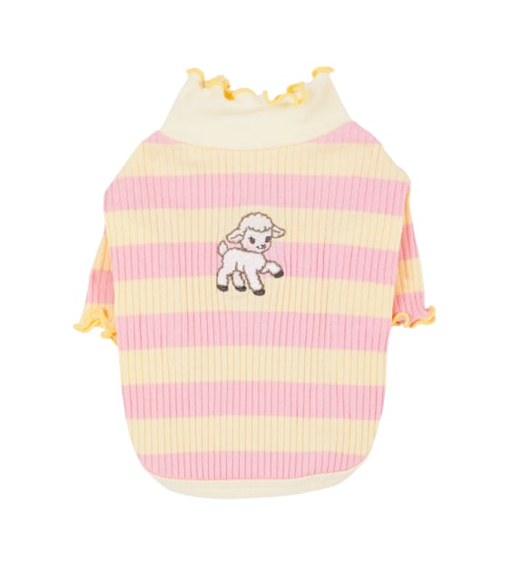 予約【Sallys】Somsom milky stripe shirts (Pink lemonade)