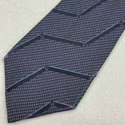 Christian Dior 紫 ダークグレー necktie ネクタイ ディオール n-50