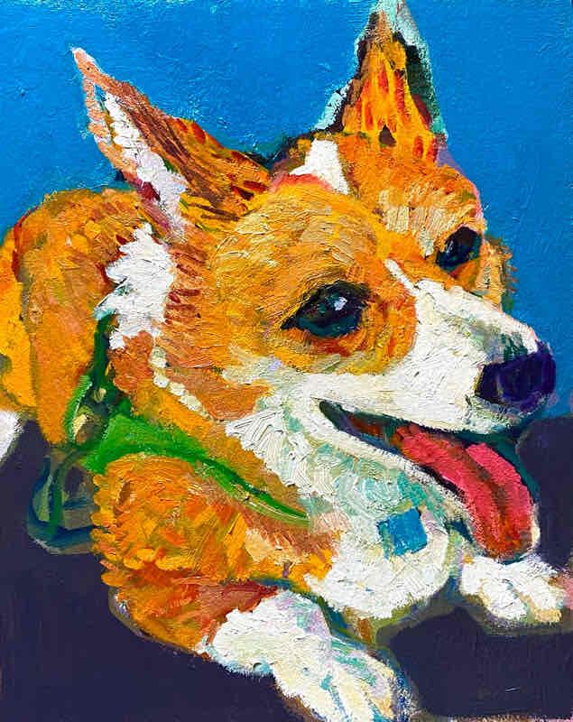 OIL COLOUR | 油彩画 #現代アート #犬 #猫