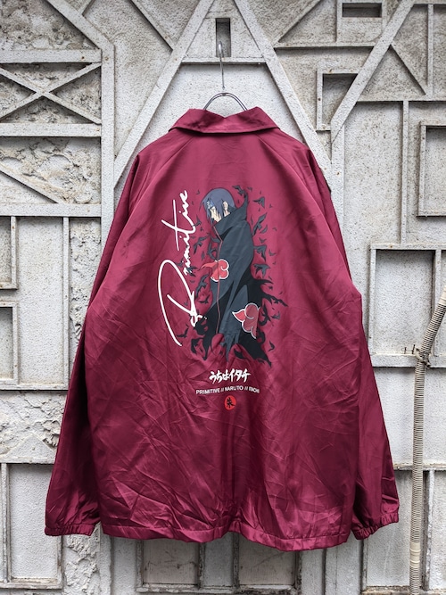 "うちはイタチ" print coach jacket
