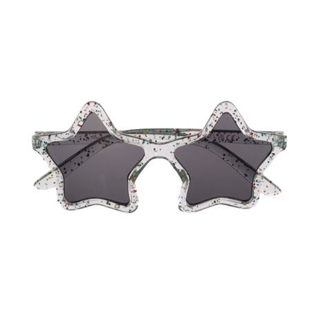 SUN118:Glitter Star Sunglasses-SILVER
