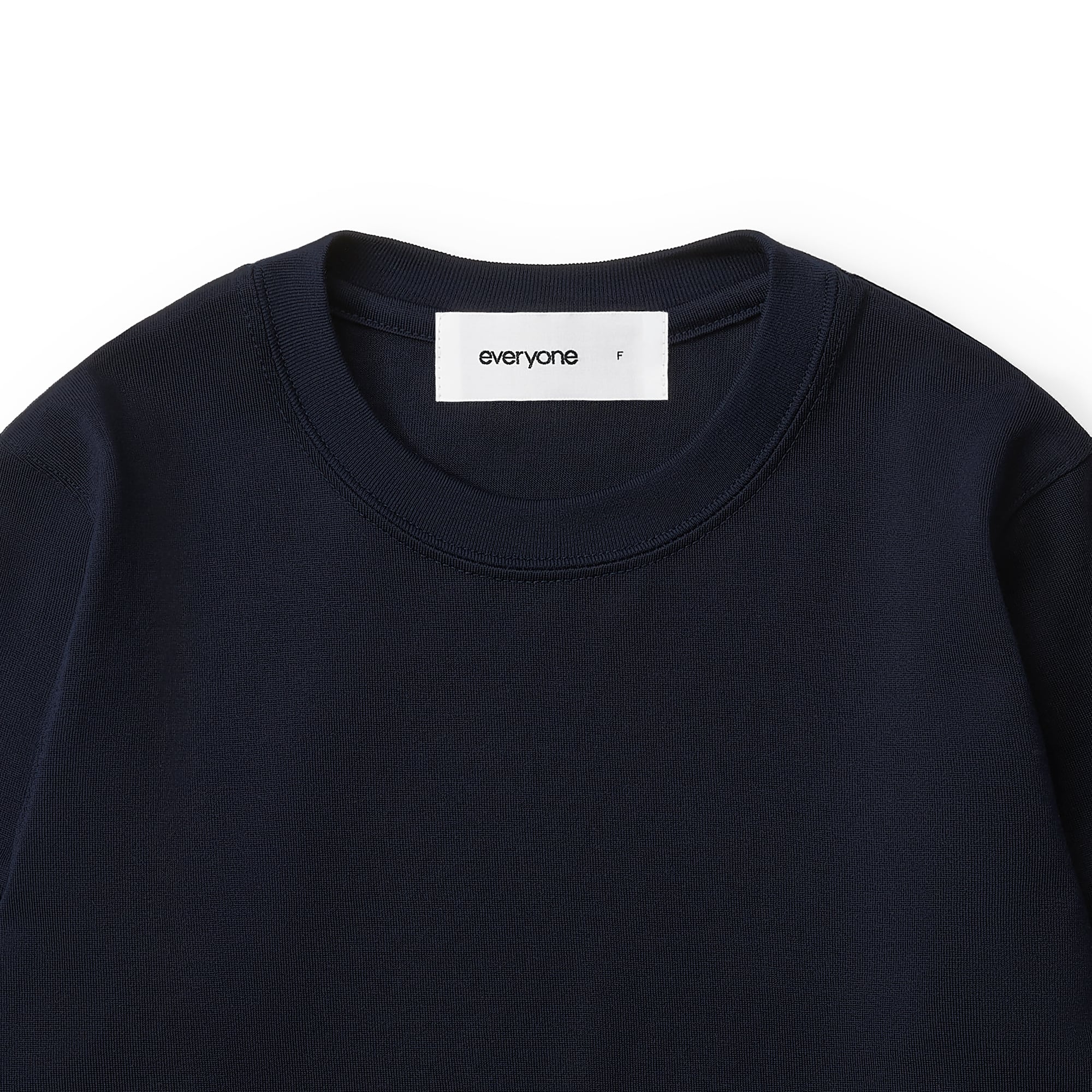 everyone rich cotton long sleeve tee shirt (NAVY) | everyone