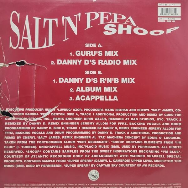 Salt 'N' Pepa / Shoop [FX 219, 857 317-1] - 画像2