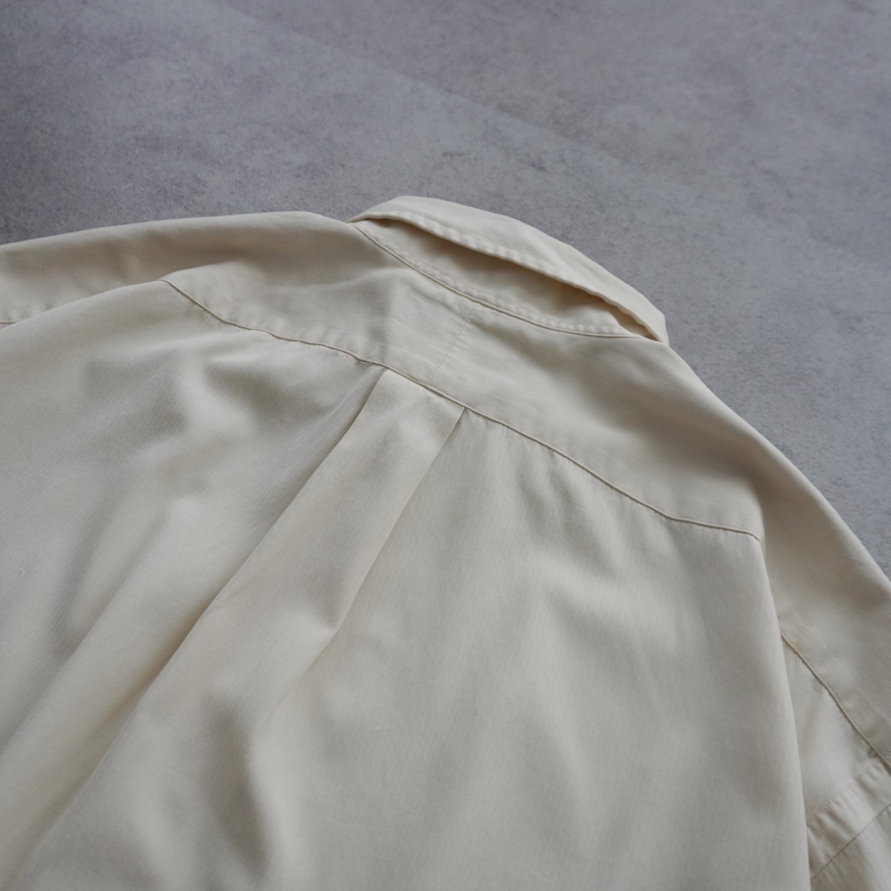 90s Ralph Lauren SILK COTTON shirt BLAKE Ivory [L] 古着 - 7