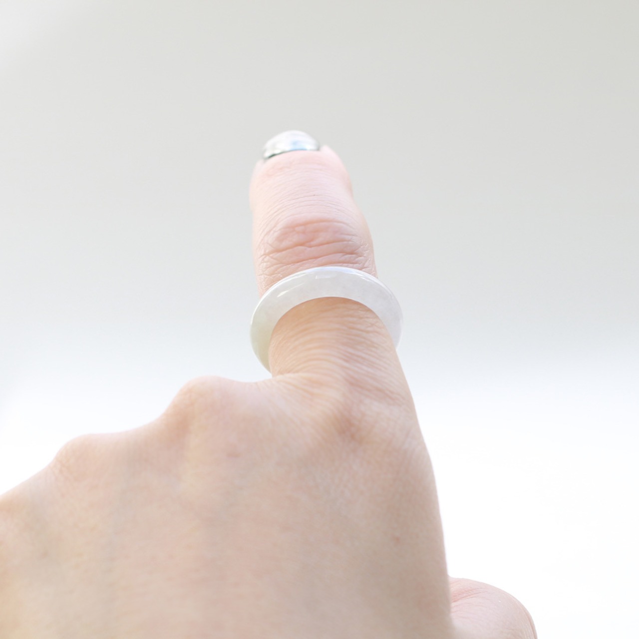 【13号】氷翡翠くり抜き甲丸リング A貨翡翠 jd_rg2149