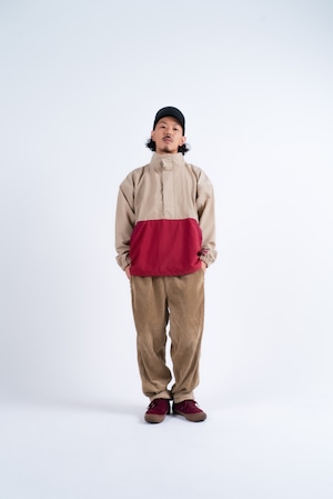 BLAZZ Anorak / Made in JAPAN -KHAKI x RED-