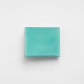 i ro se  SEAMLESS "WAXED LEATHER" SHORT WALLET  ICE BLUE
