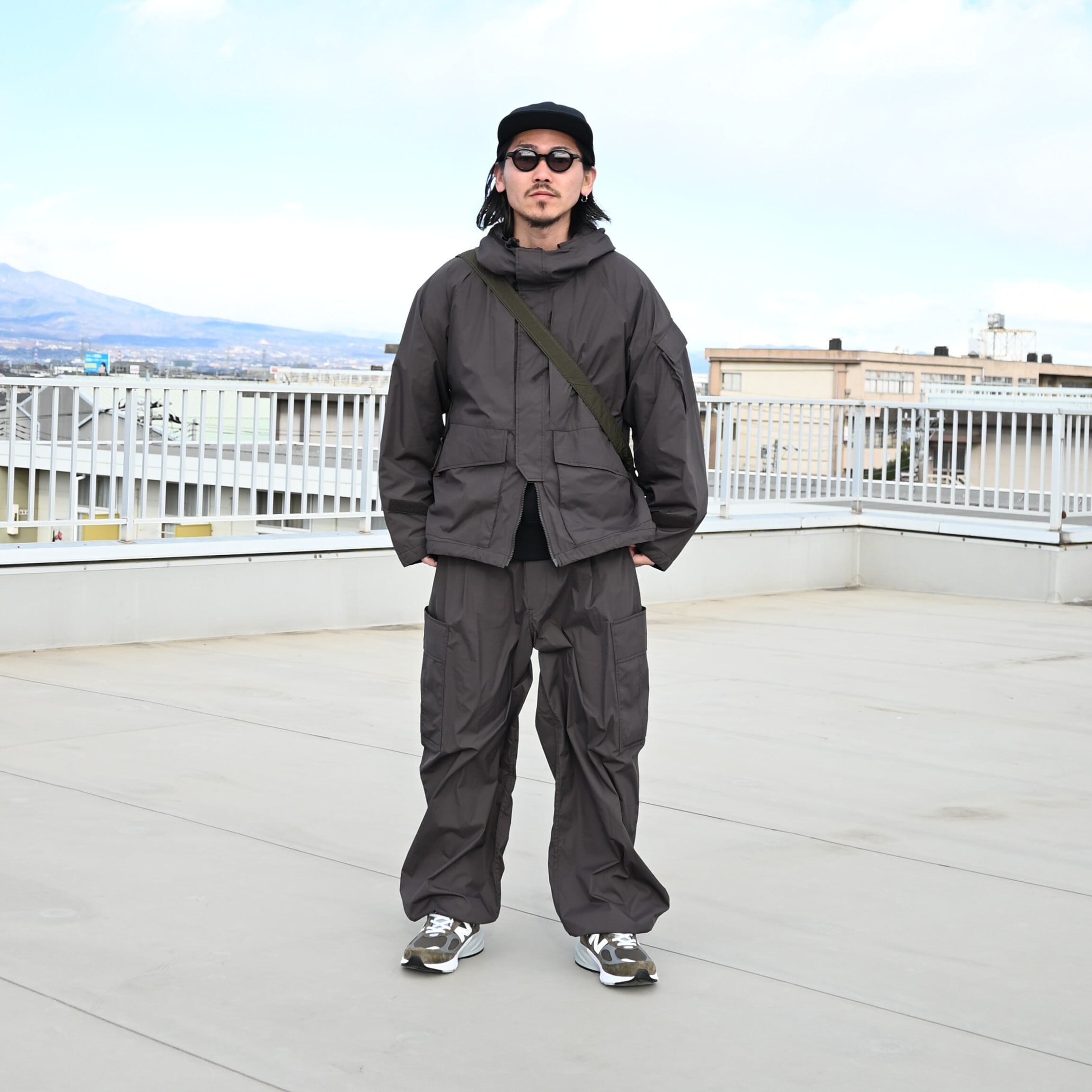 TWELVE PERCENT ブラックナイロンジャケットセットアップ product twelve、Rain Jacket、 Utility Pantsセットアップ