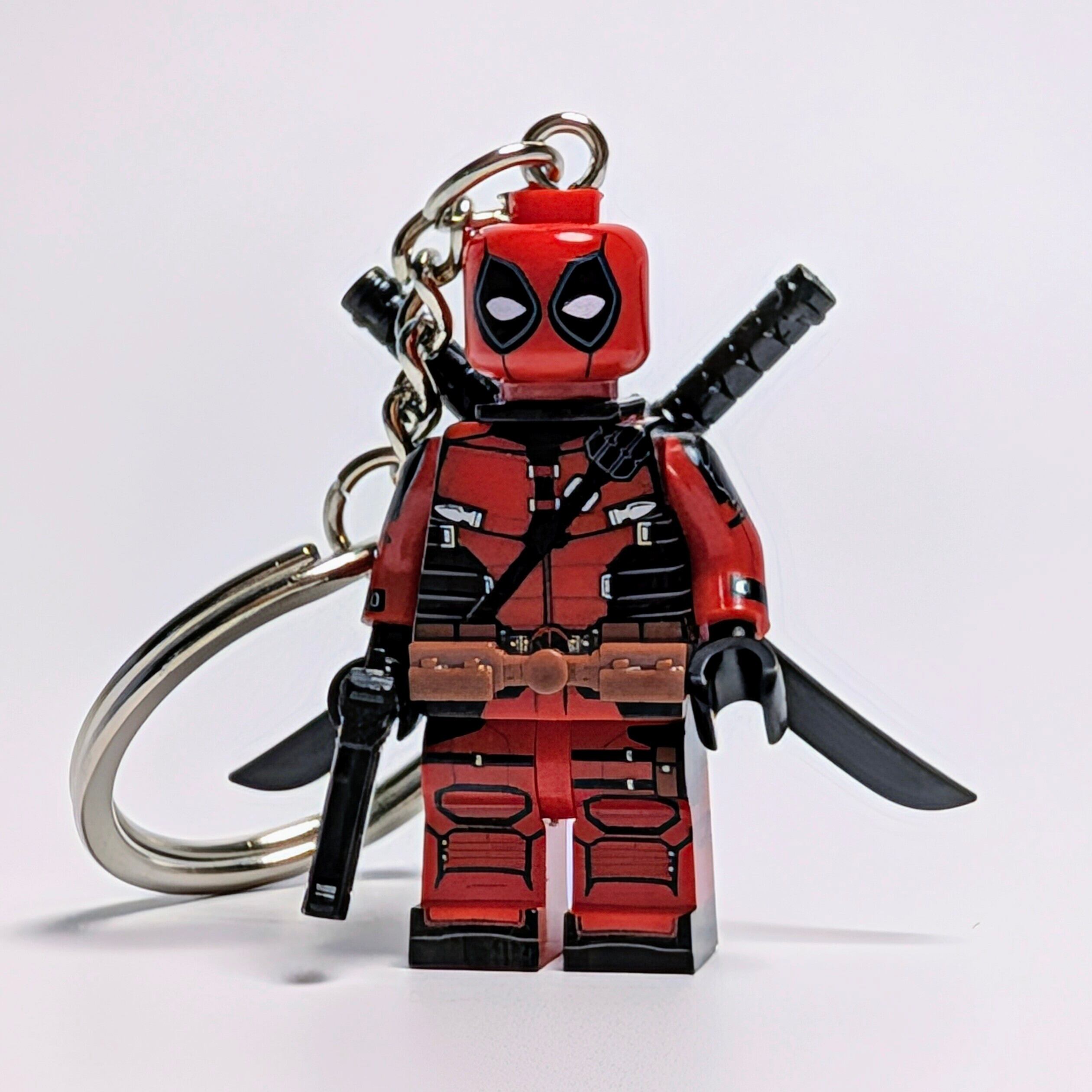 ★ブロックフィギュアキーホルダー★【 Deadpool ( デッドプール ) 】X-MEN / デッドプール&ウルヴァリン / MARVEL〚アメリカン雑貨 アメトイ〛