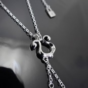 RHYTHMIC HORSESHOE LARGE with CROSSES NECKLACE #1 with GODSIZE® I.D. TAG / リズミックホースシュー・L ウィズ クロス #1ネックレス ゴッドサイズ® I.D.タグ