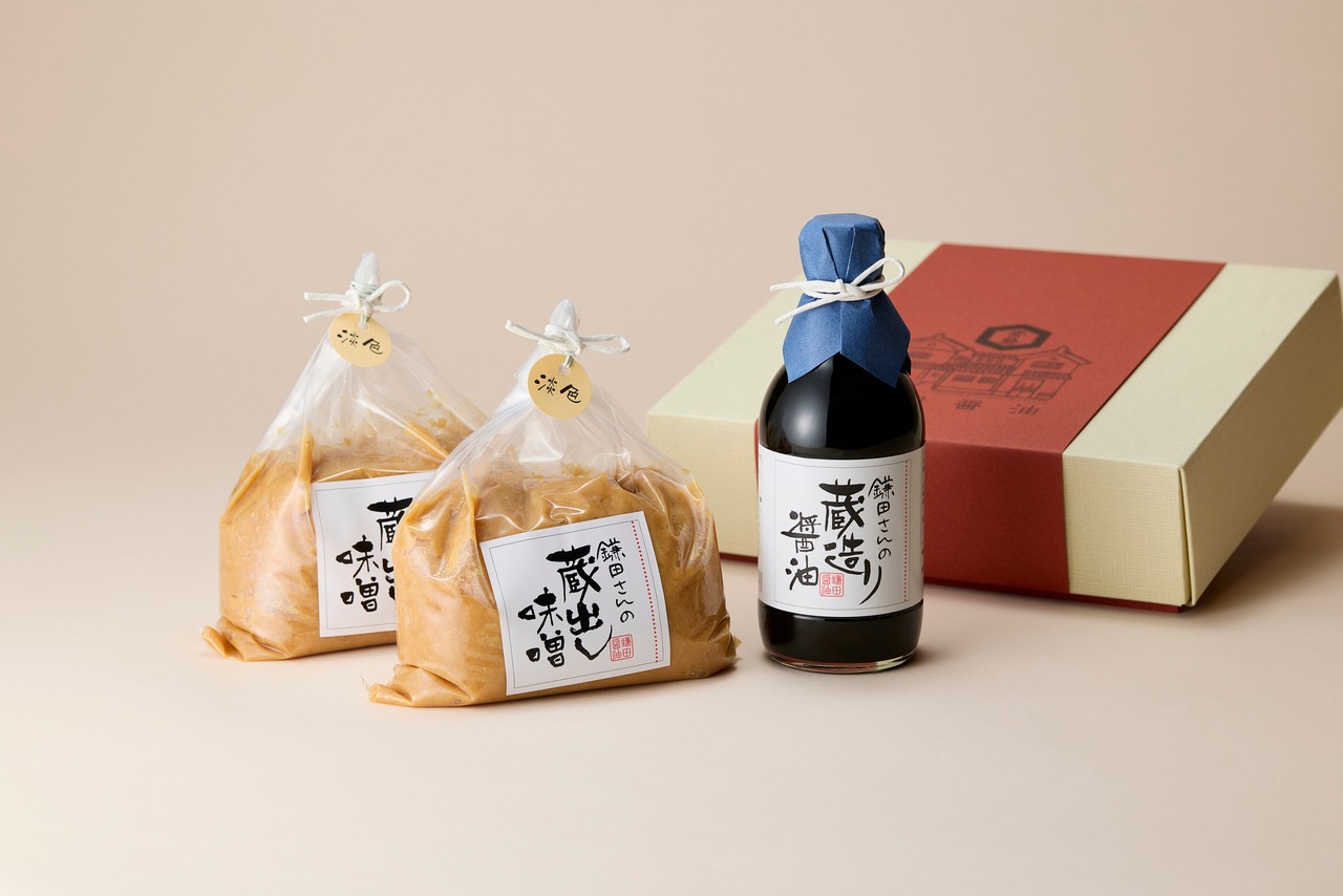 人気の淡色味噌と醤油セット