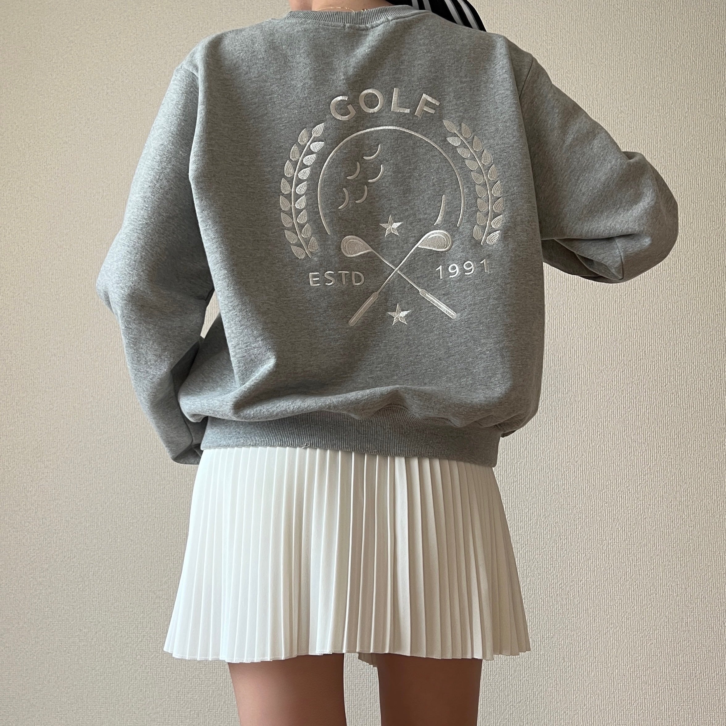 裏起毛タイプ】ゴルフ刺繍トレーナー(5color) | R.E.M GOLF｜韓国