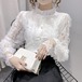 2色/フリルハイネックレースブラウス ・78768