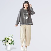 タック入りバルーンシルエットパンツ(L~LL) ベージュ