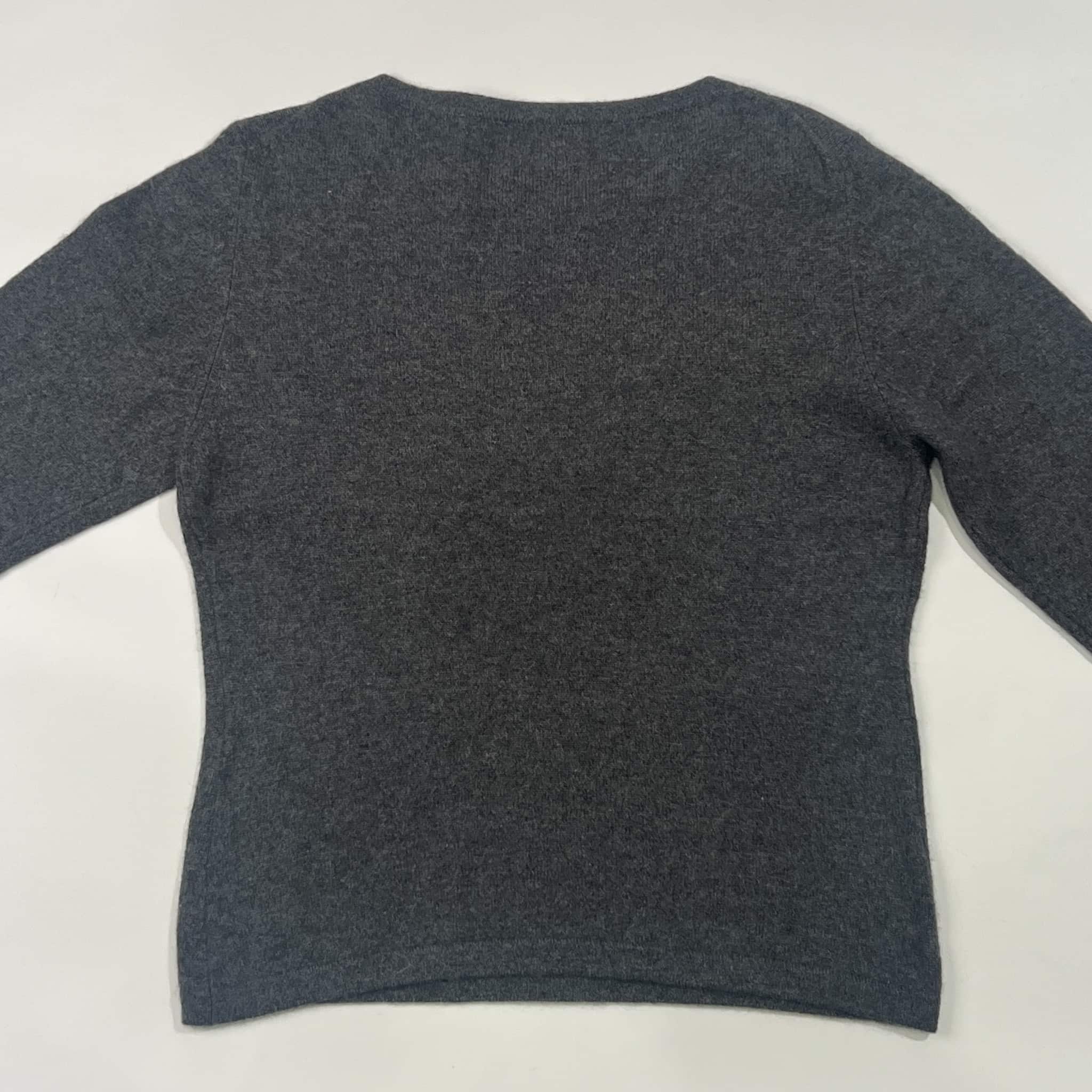 カシミヤ100% FleurValery ケーブル編み ニット セーター M/グレー