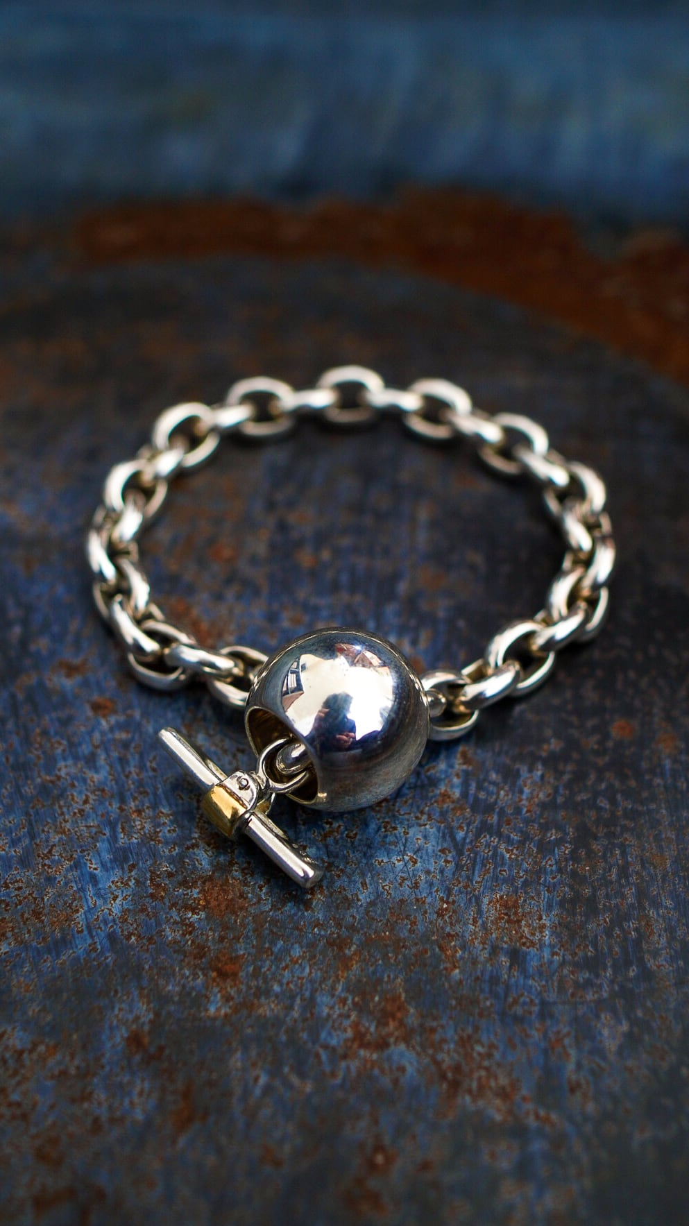 シルバー チェーンブレスレット トグル式（ティファニー ブレスレット  